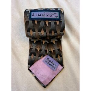 Jimmy Z Brett Favre Collection One Vintage Silk Tie Geometric Abstract 90s